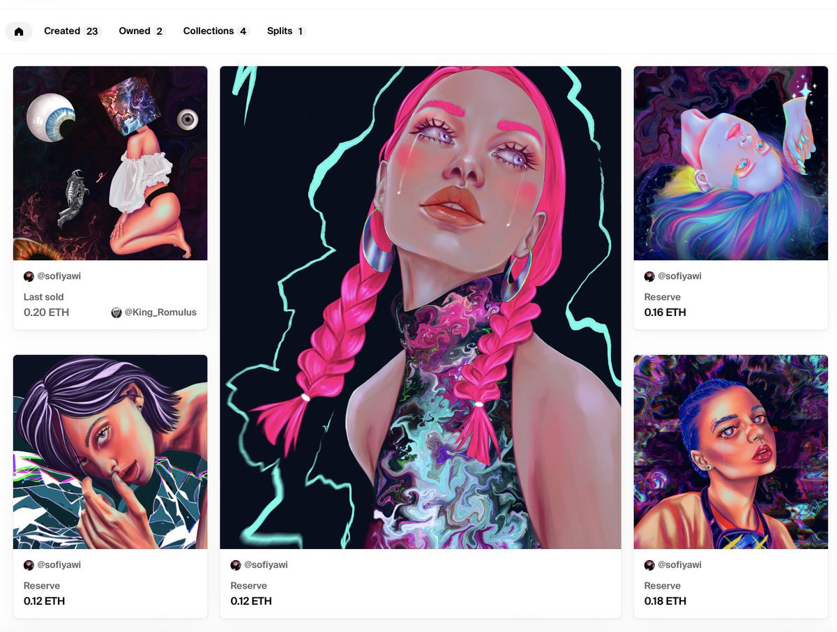 sofiyawiart's tweet photo. 1/12 In this branch are collected my available works on @foundation , in each I put a part of my soul, I will be glad if any of the works will respond to your heart 💕✨

Price: 0.12 – 0.2 $ETH Reserve 
11 available arts 🔥

@jawniest

https://t.co/fib4MLbE43 https://t.co/G8GI6B33JI