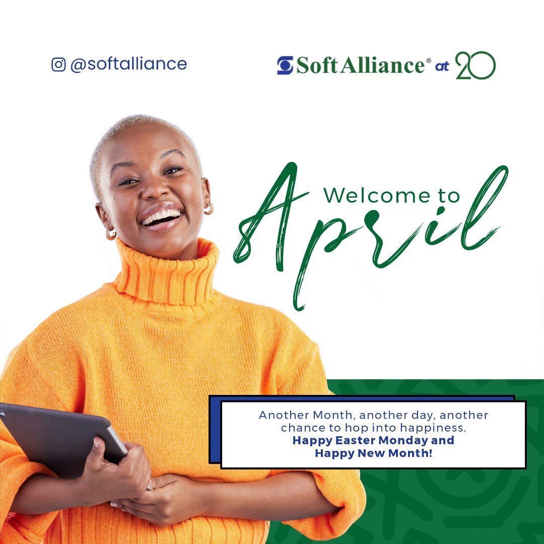Cheers to a fantastic month ahead and we wish you Happy Easter Monday. 

#softalliance #newmonth #newweek #easter