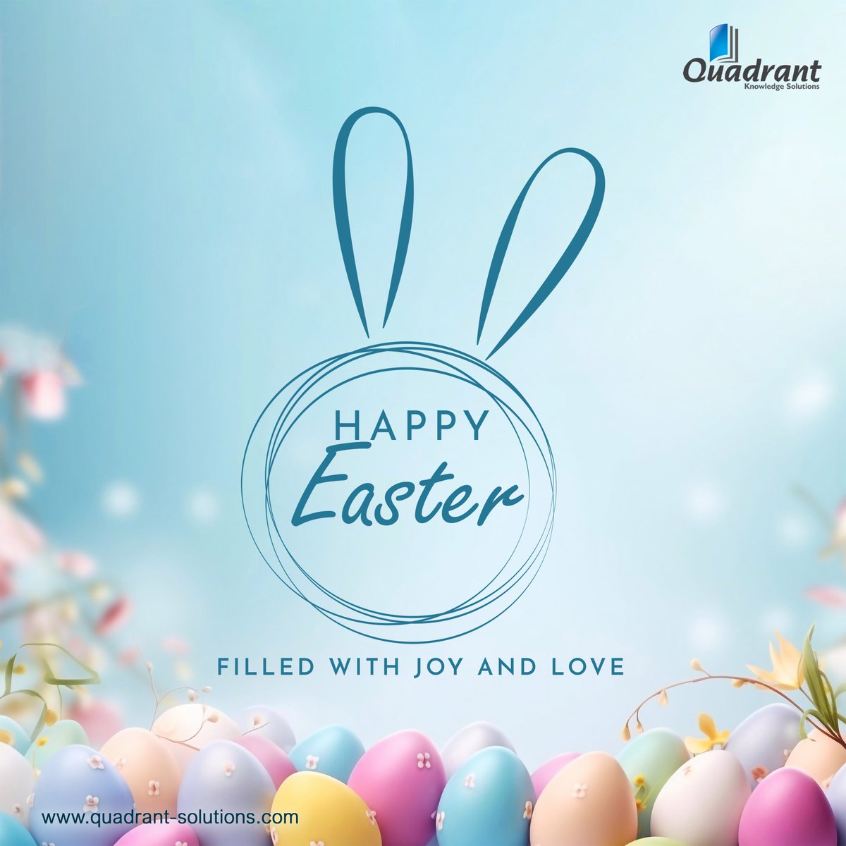 Happy Easter from Quadrant Knowledge Solutions! May this day be a beacon of peace, hope, and the promise of brighter tomorrows. Wishing you and your loved ones a blessed celebration filled with joy and reflection. 🐣 #qks #quadrantknowledgesolutions #sparkmatrix #easter2024