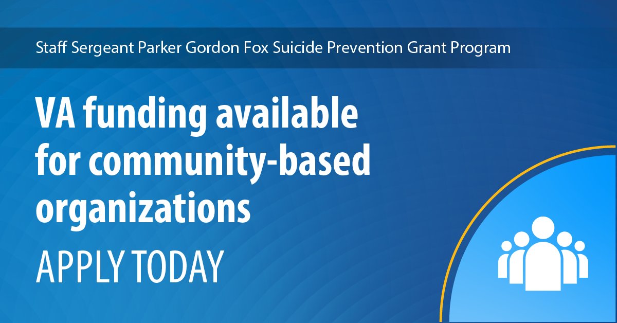 Does your organization have an idea to help prevent #Veteran suicide? New and returning applicants can apply for VA grant funding today to turn ideas into reality. The deadline to apply is April 26. Learn more: MentalHealth.VA.gov/ssgfox-grants