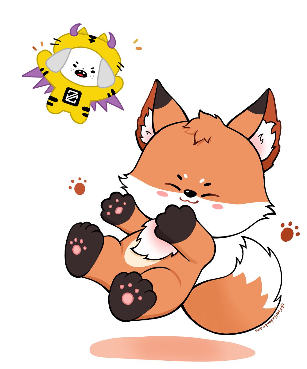 Fomikekonbosou's tweet photo. Một chiếc cáo Chimon và một chiếc Sol đanh đá 🦊🐯🐶

@Chimonac 
#Chimon #Chimonfanart #Chimonchibi #SolCute #ชิม่อนไงจะใครหล่ะ #PerthChimon https://t.co/CchuFp5Mi4
