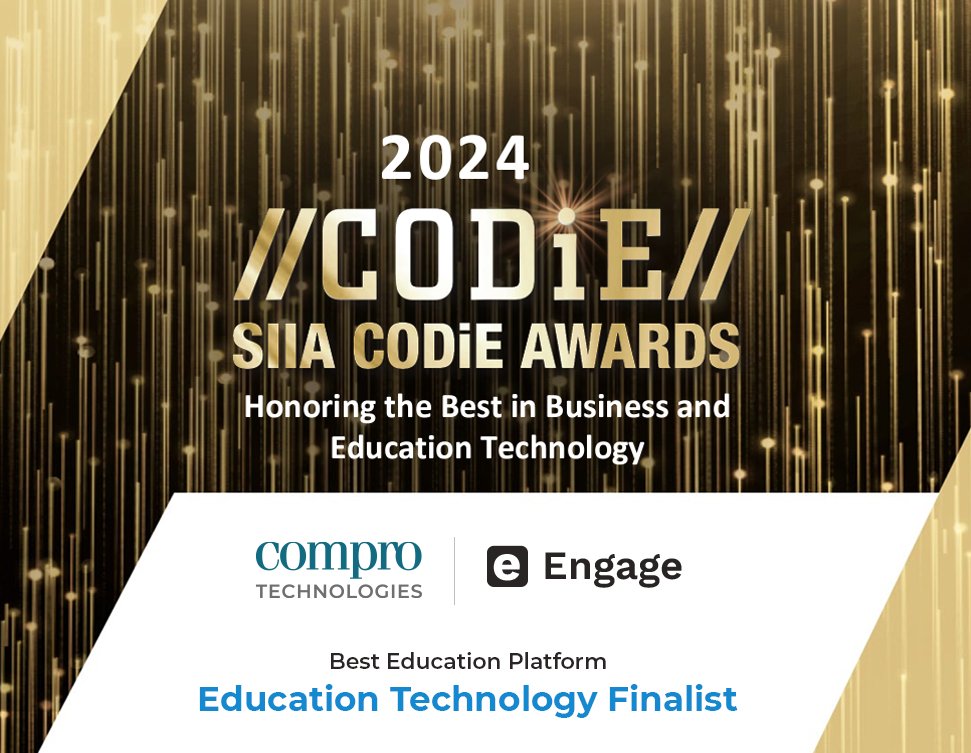 🎉 We're Finalists in the 2024 CODiE Awards - Best Education Platform! 🎉 A big thank you to our team & supporters! Wish us luck in the Finalist Peer Review! 🍀 #CODiEAwards2024 #EdTech #ComproTechnologies #Finalist #CODiEAwards