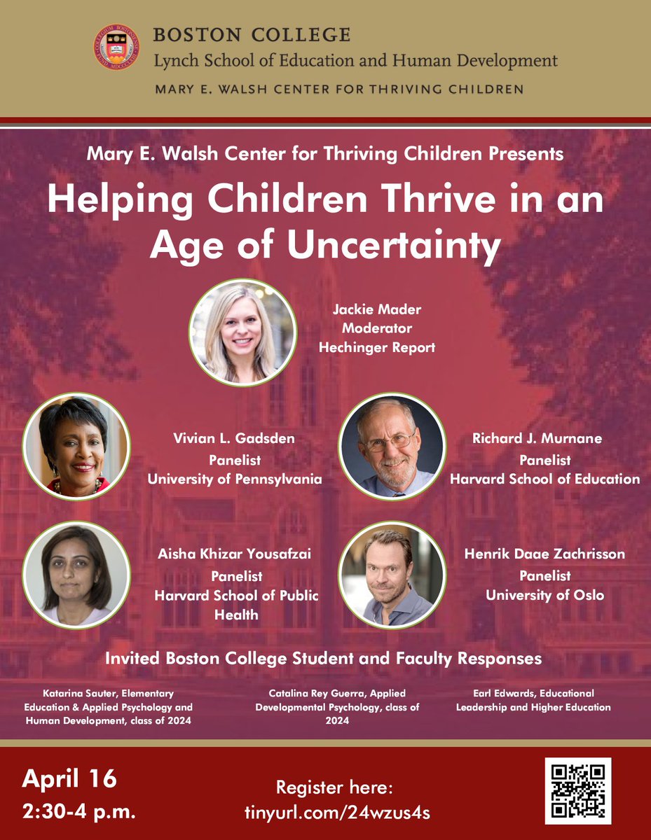 Eric Dearing (@eric_dearing) on Twitter photo Please join <a href="/thrivingchildBC/">Center for Thriving Children</a> for this virtual event as we ask leading scholars and <a href="/bclynchschool/">Boston College Lynch School</a> students: In a time of historic uncertainty, how can we ensure children thrive? Moderated by <a href="/jackiemader/">Jackie Mader</a>, we hope you will add to what is sure to be a robust audience discussion. Please join <a href="/thrivingchildBC/">Center for Thriving Children</a> for this virtual event as we ask leading scholars and <a href="/bclynchschool/">Boston College Lynch School</a> students: In a time of historic uncertainty, how can we ensure children thrive? Moderated by <a href="/jackiemader/">Jackie Mader</a>, we hope you will add to what is sure to be a robust audience discussion.
