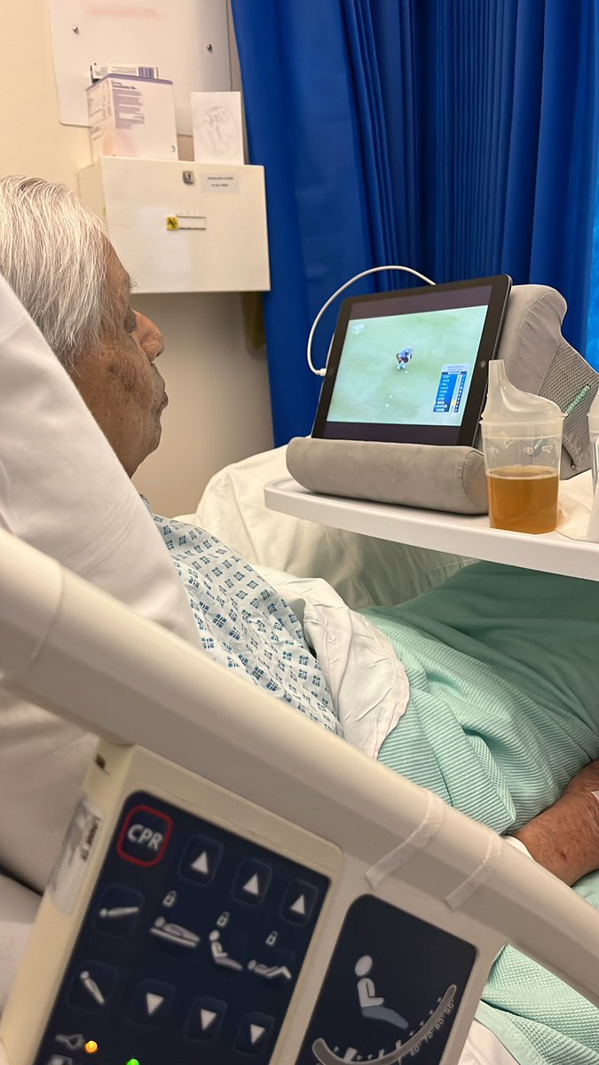 PriyankaAmin91's tweet photo. My 99y/o grandad is in hosp for the 1st time in his life. He is now medically fit, thankfully, but his mobility has significantly ⬇️. He was golfing up until last yr! Watching golf is the only thing keeping him going. Can we get a video from a @PGATOUR guy to cheer him up? 🙏🏽 https://t.co/O4eMQEsHcy