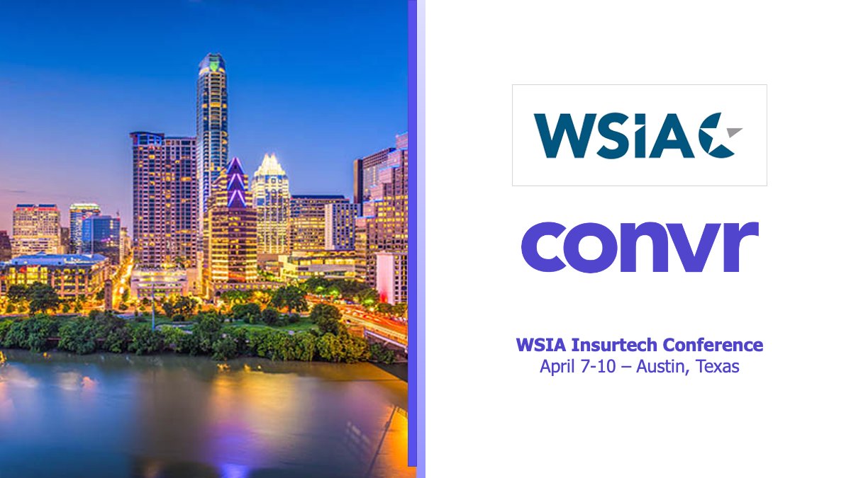We're @The_WSIA bound! Look for us in sunny Austin, TX next week at the WSIA (Wholesale & Specialty Insurance Association) Insurtech conference where we're excited to see partners and friends and discuss our Convr AI Underwriting Workbench. #ai #ml #data #datalake #insurance