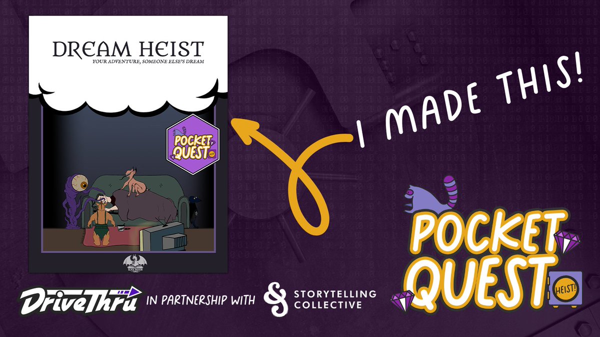 Hi all! For this year's #PocketQuest #PocketQuest2024 I did this dream robbing game called #DreamHeist! You can find it on @DriveThruRPG #DTRPG right now with this link:
drivethrurpg.com/product/475335…
#TTRPG #TTRPGDesign #GameDesign #TTRPGRising #TTRPGCommunity