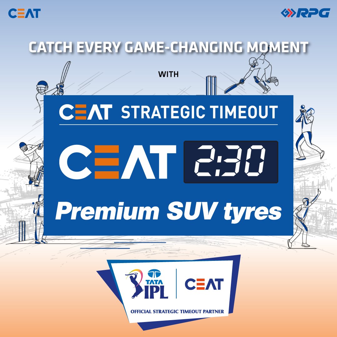 Witness the game unfold with CEAT Strategic Timeout! #CEAT #CEATTyres #CEATStrategicTimeout #Cricket #PremiumSUVTyres #ThisIsRPG