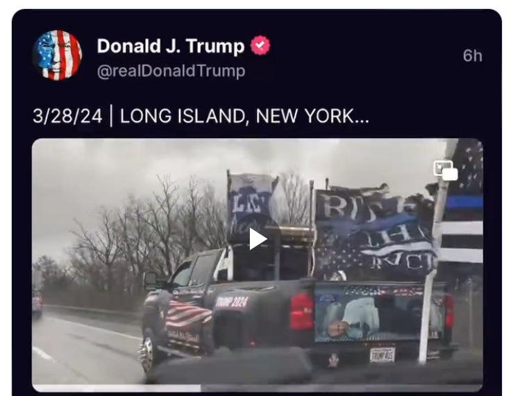 Today would also be a good day for the media to ask leading Republicans how they feel about Donald Trump sharing an image of Joe Biden tied up in the back of a pickup truck. Show them the image. Don't let them say they haven't seen it or say both sides do it.