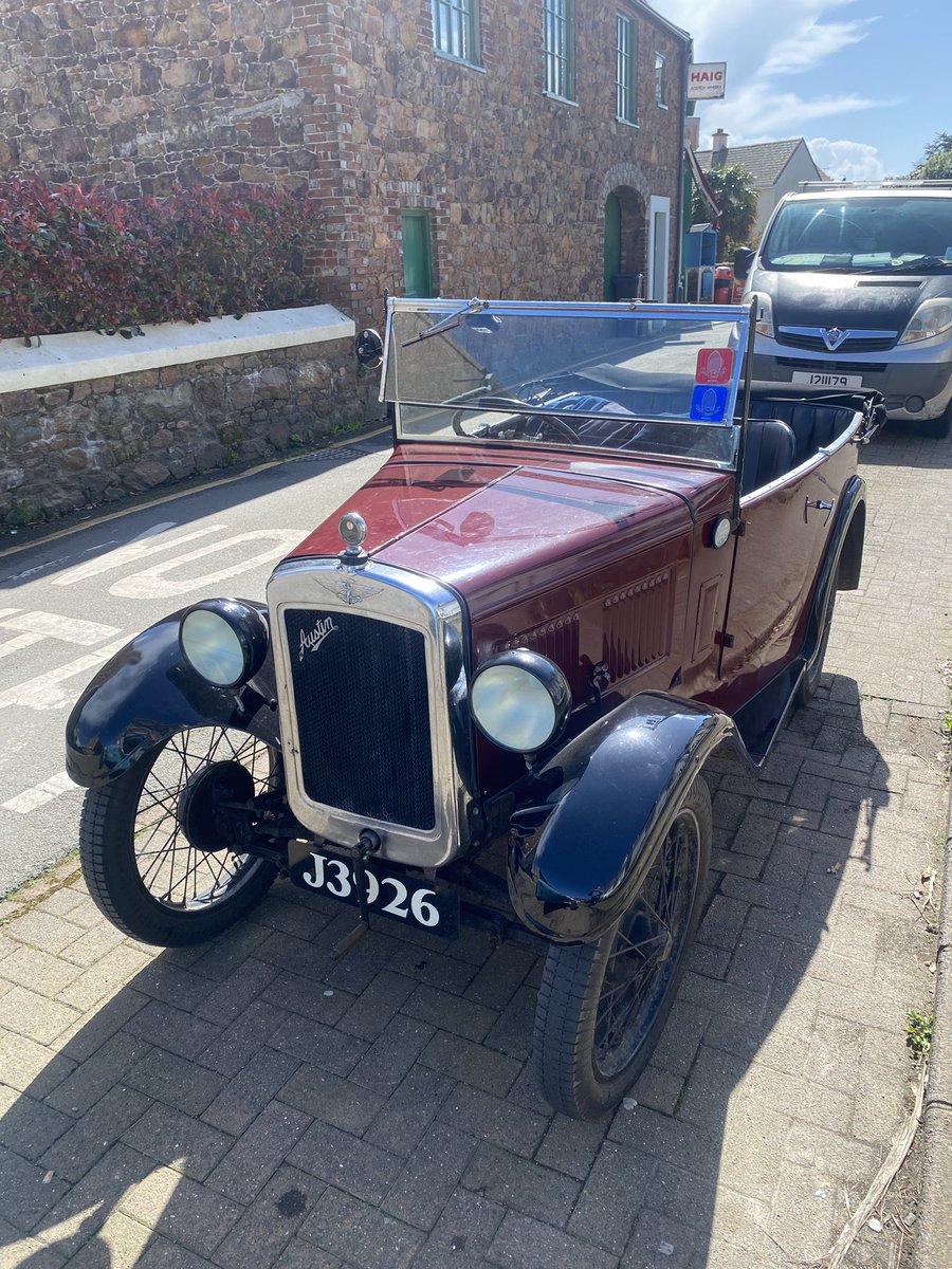 These two beautiful cars just parked outside my house 1926 Bugatti 1931 Austin