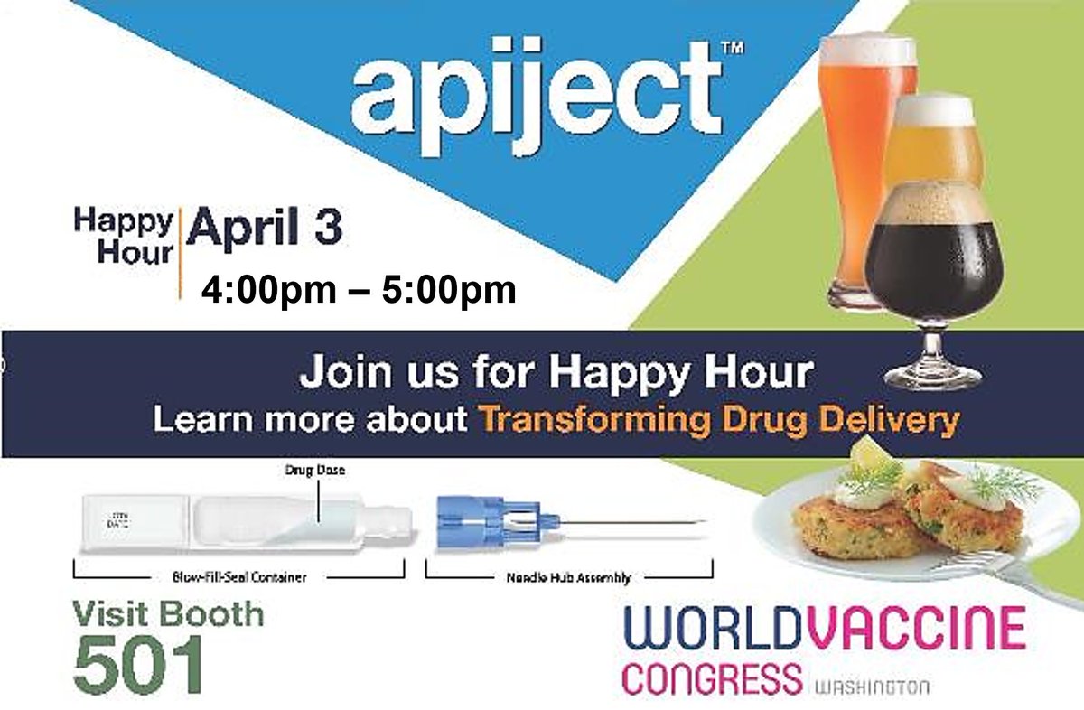 Please note the time change for our Happy Hour at Booth 501. Hope to see you on Wednesday! #WVCUSA #WVC2024 #networking #globalheath #vaccines #vaccinations