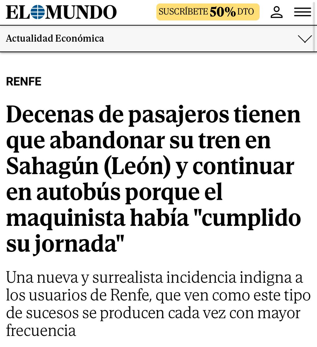 Se les ha olvidado un detallito: el maquinista llevaba 88 minutos de exceso de su jornada y por seguridad no se permite superar ese límite. La culpa no es del maquinista, es de la empresa que no tenía un relevo. Normalicemos el “fin de jornada”.