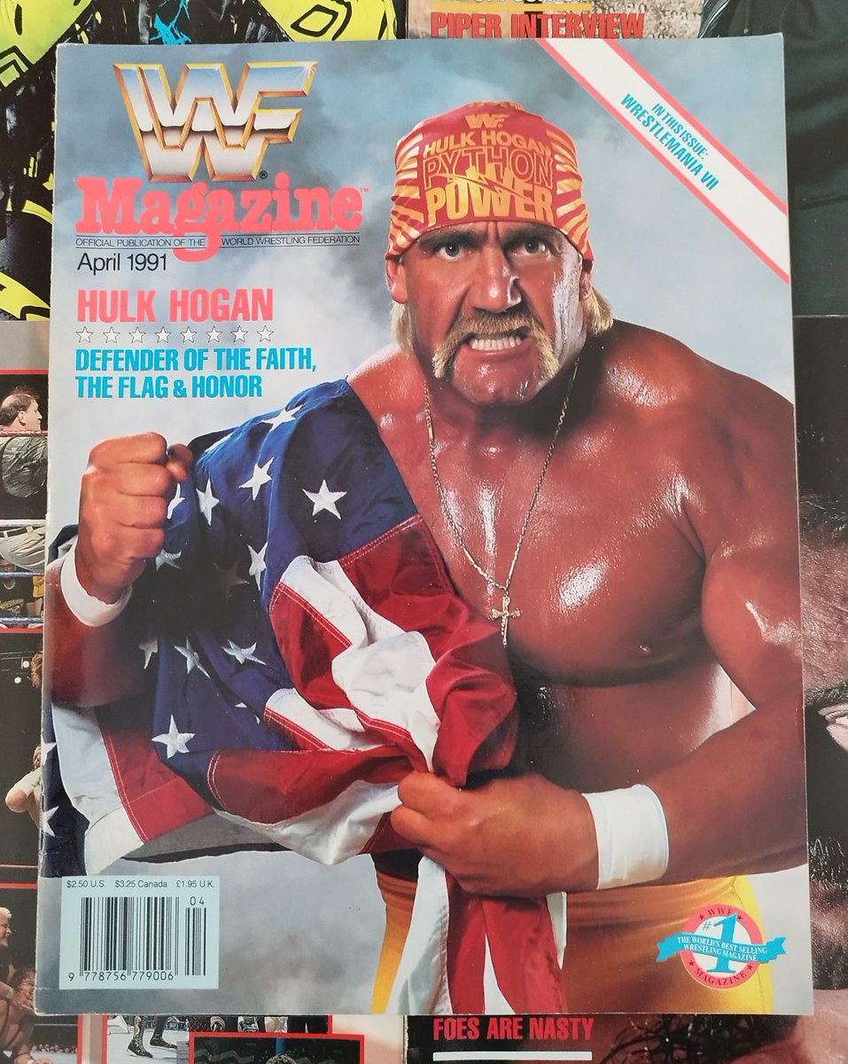 Hulk Hogan on the cover of the April 1991 WWF Magazine #hulkhogan #wwf #wwe #wwfmagazine