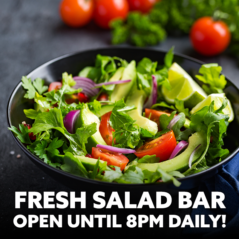 Our salad bar is open from 7am-8pm, always fresh and delicious! #salad #lunch #dinner #GeorgesMarket