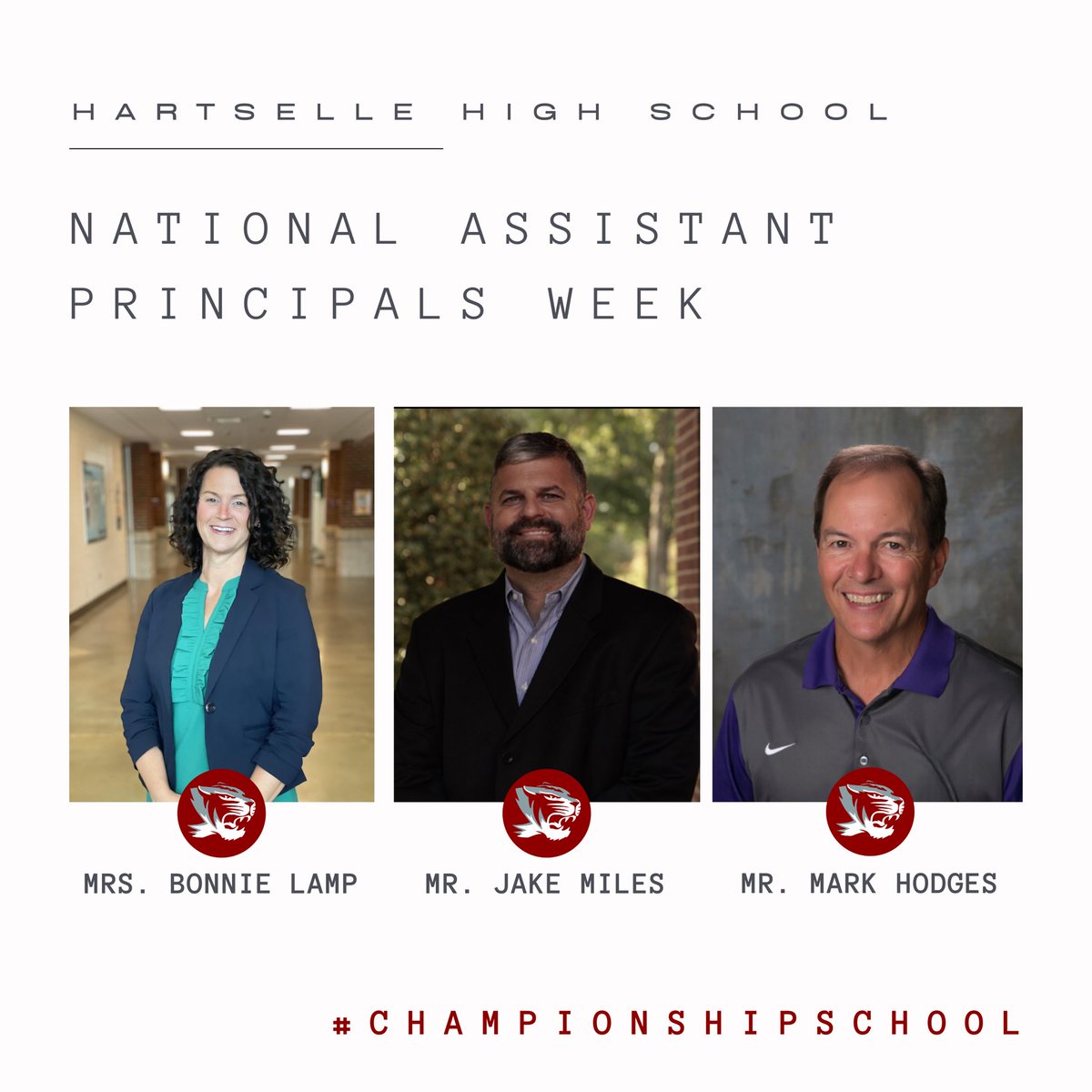 It is National Assistant Principals Week! A big thank you to our amazing assistant principals for the many ways they contribute to the success of Hartselle High School! 

#APWeek24 
#ChampionshipSchool