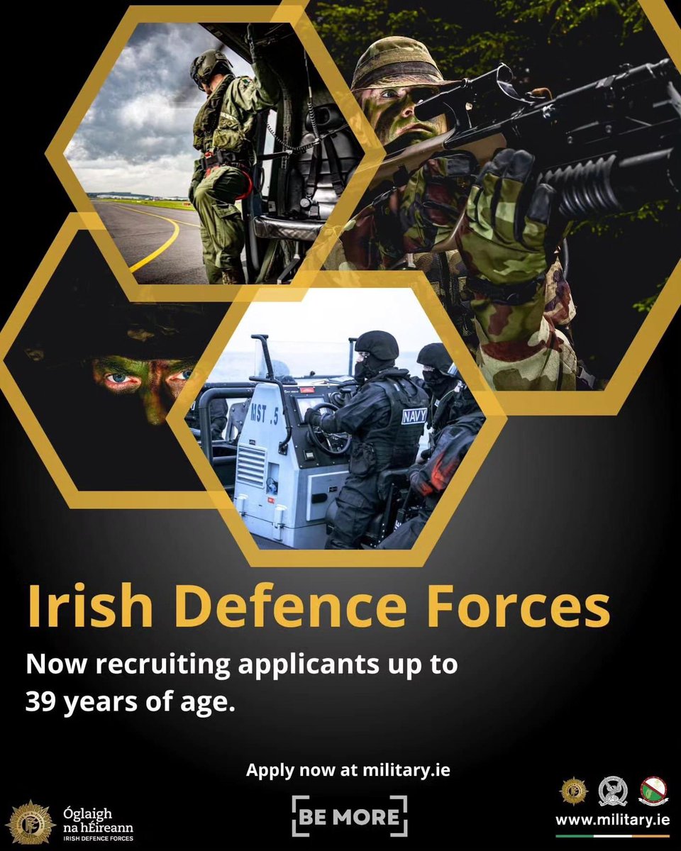 @defenceforces now recruiting applicants up to 39 years of age to the @dfreserve. Apply now to military.ie