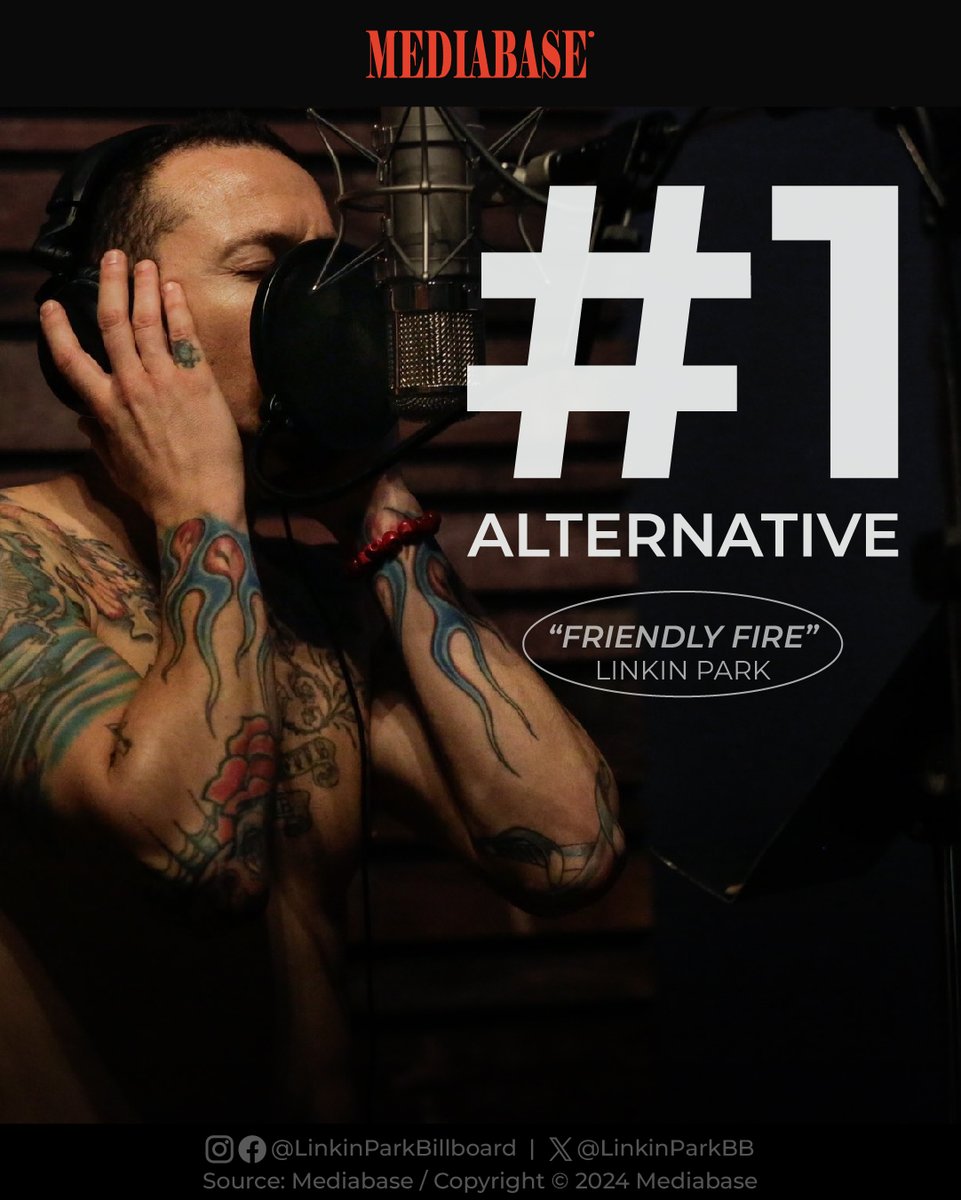linkinparkbb's tweet photo. .@linkinpark's "Friendly Fire" is now the most played song on alternative radio.

In the latest @MediabaseCharts update, the single has recorded over 2,600 plays and over 3.7 million listeners reached.

#LinkinPark #FriendlyFireLP #Papercuts #Mediabase https://t.co/mpYaQm0x7t