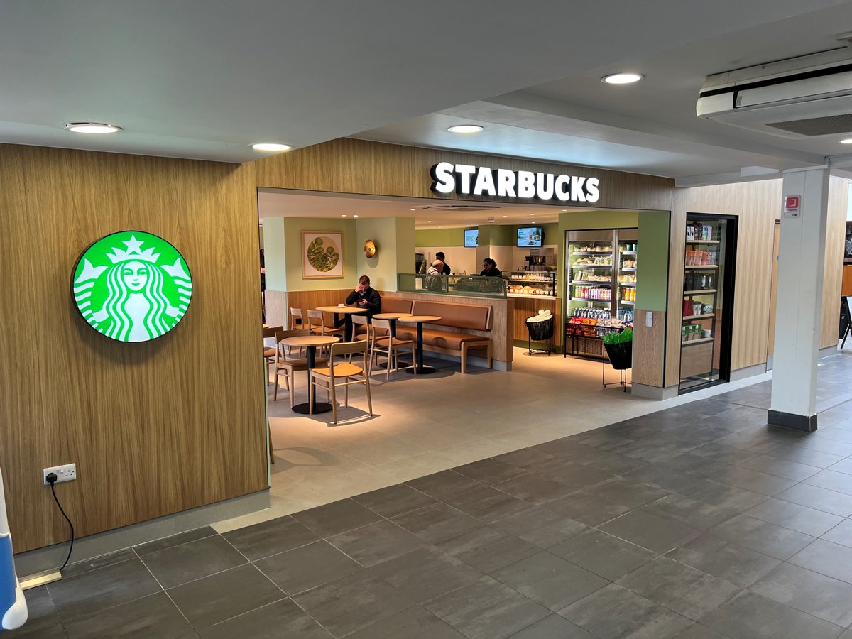 welcomebreak's tweet photo. We are pleased to announce a new @StarbucksUK store renovation at Welcome Break Fleet North!
If youโre stopping by, make sure to snap a picture and let us know what you think! ๐ท
#WelcomeBreak #Starbucks https://t.co/fP8jwdIZJK