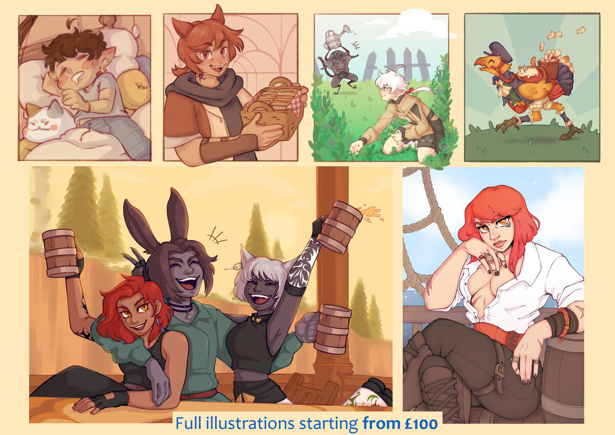 Hi all!

I am opening commissions since I need to replace my pc (it's elderly and struggling 😭)

Please read the rules on my carrd! upock.carrd.co