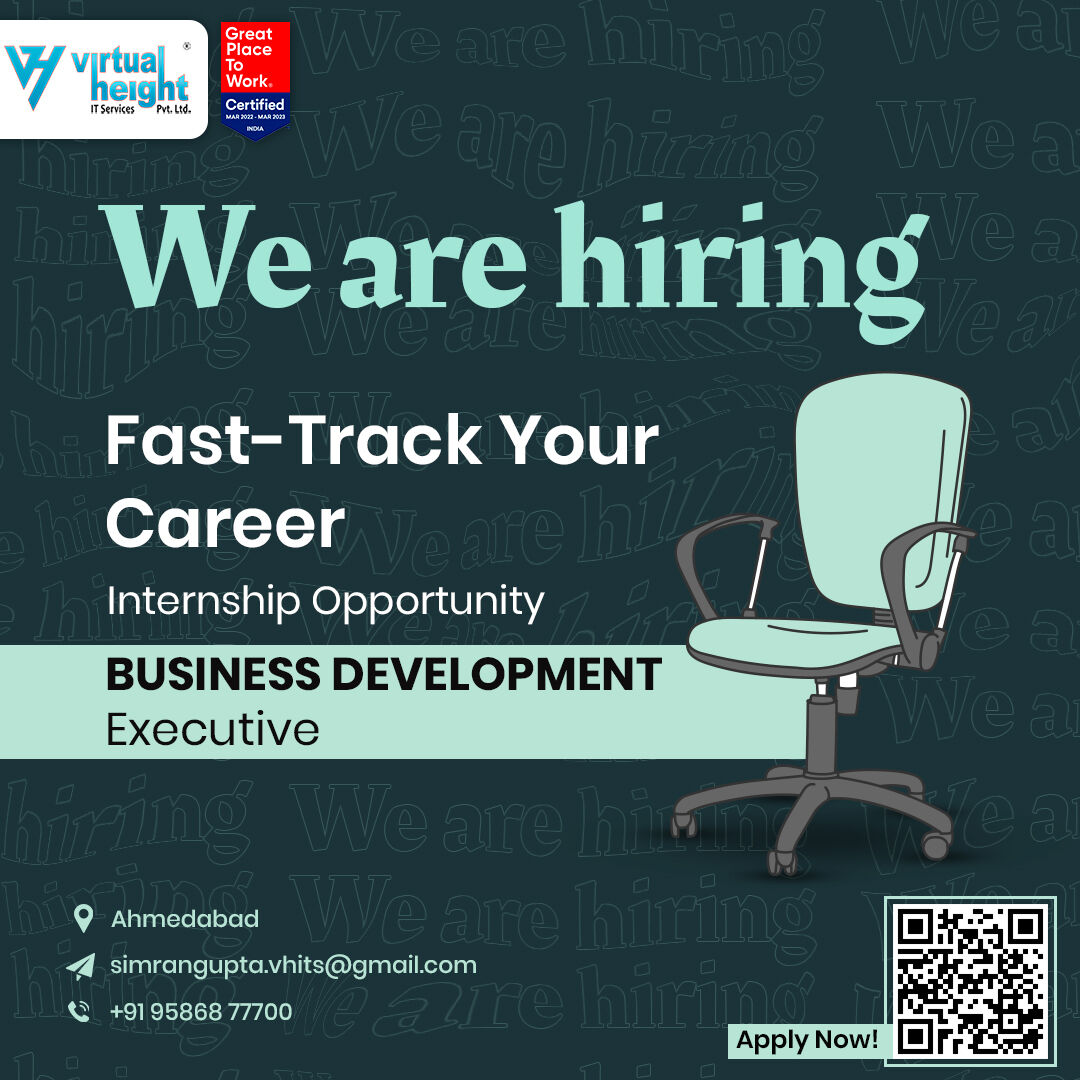 Want to learn, grow, and make a real impact? 🆕

No experience? No problem!

We're looking for a passionate BDE to launch their career with us in Ahmedabad.

Apply on forms.gle/Q5GhSMkhRPe1YJ…
.
.
.
#Hiring #BDE #BusinessDevelopmentExecutive #Ahmedabad #WeareHiring
[We are Hiring,
