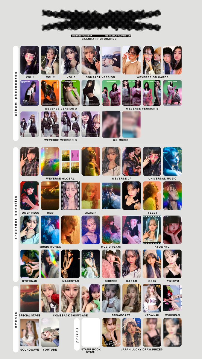 010424 - LE SSERAFIM EASY PHOTOCARD TEMPLATE - Chaewon and Sakura