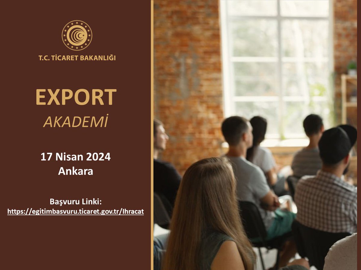 Kadın ve genç girişimcilerimiz başta olmak üzere girişimcilerimizin dünyaya açılmasını ve ihracata yönelmelerini teşvik etmek amacıyla Kamu-Özel iş birliği ile düzenlenen Export Akademi 2024 yılı programları devam ediyor! Export Akademi-Ankara programı, İhracat Genel Müdürümüz