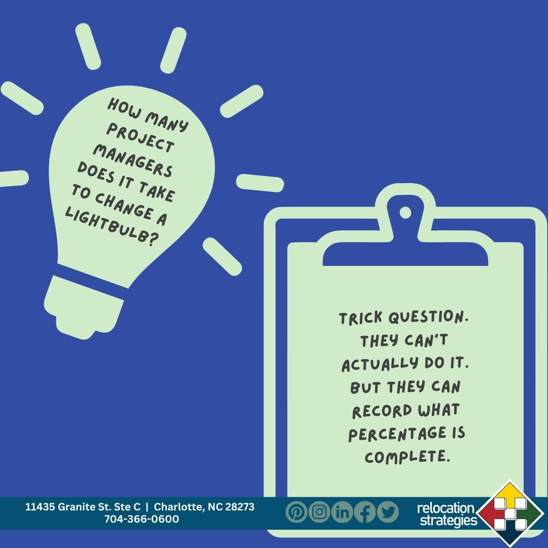 ReloCharlotte's tweet image. A little #projectmanagementhumor on this April Fool&apos;s Day! 

#happyaprilfools #projectmanagement #charlottebusiness