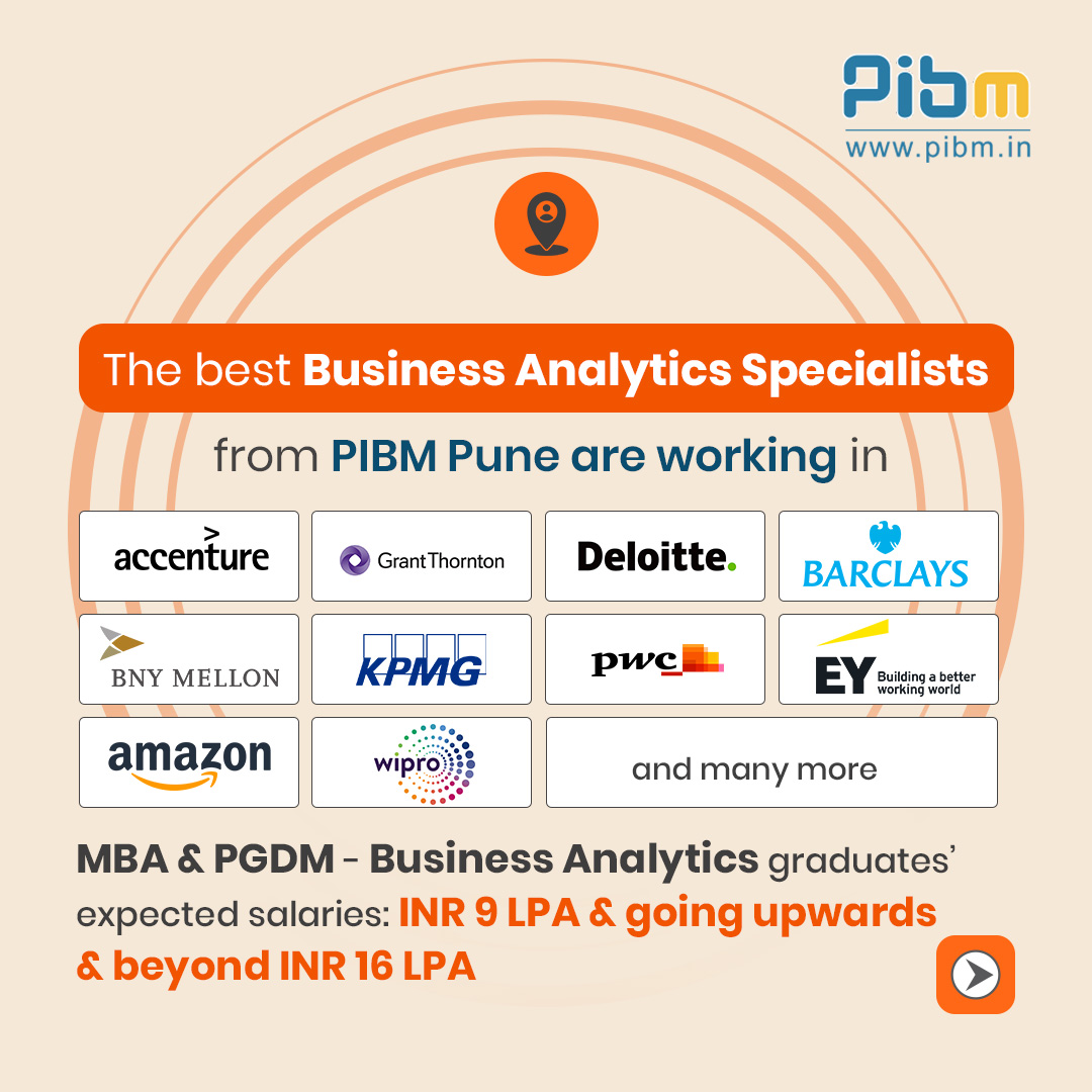 Launch Your #BusinessAnalytics Dream Career With #PIBMPune!

Learn more: tinyurl.com/3t5h8aud

#PIBMPune #PGDM #MBA #businessanalytics #mbainbusinessanalytics #mbapgdm #businessanalyticscareer #career #businessanalyticsjobs