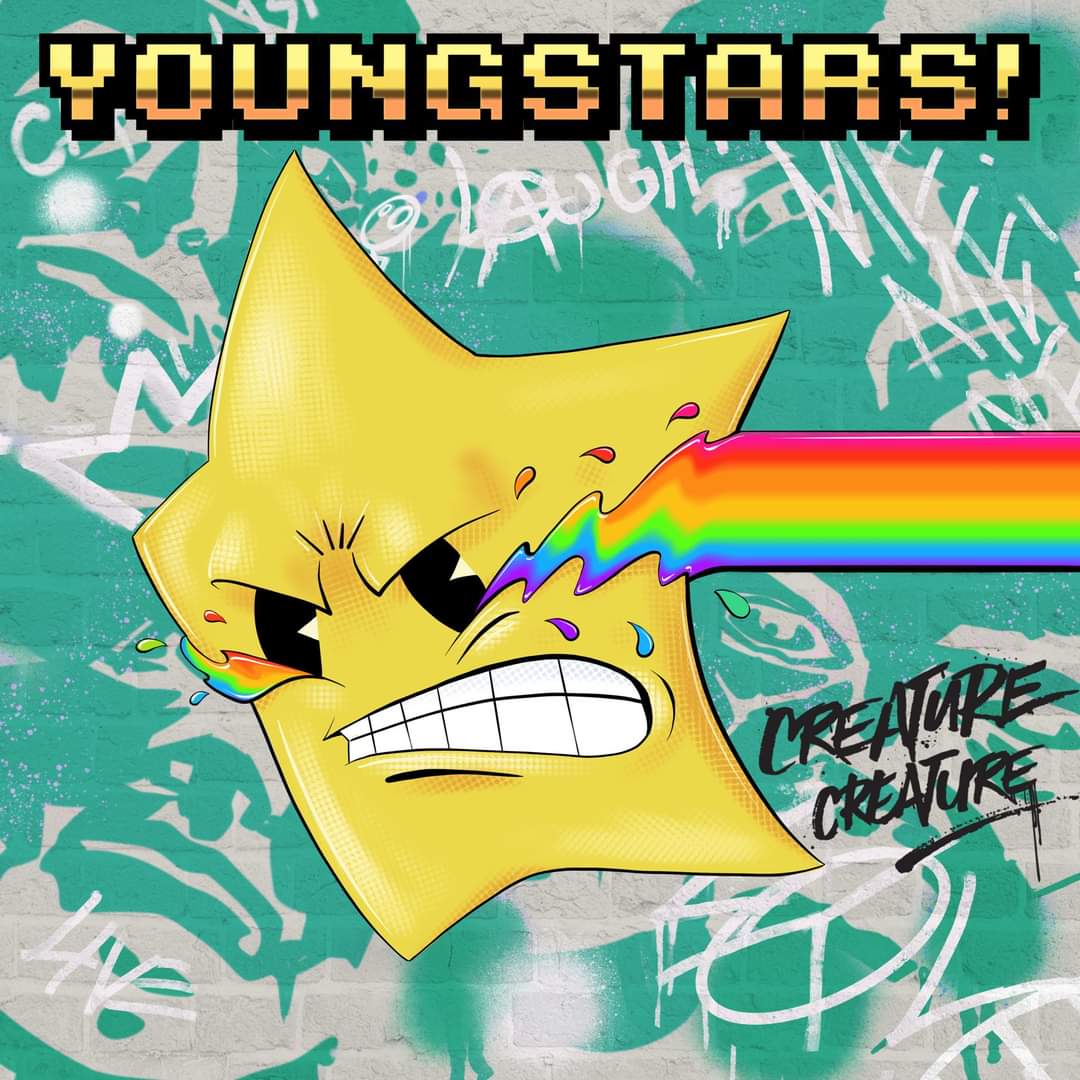 YOUNGSTARS! Our new single is available to stream on all platforms NOW! Recorded by Billy Lunn @thesubways Mixed by Tommy Gleeson @FeederHQ LISTEN ON SPOTIFY/APPLE MUSIC/DEEZER (or search YOUNGSTARS! by Creature Creature on all major platforms): hyperfollow.com/creaturecreatu…