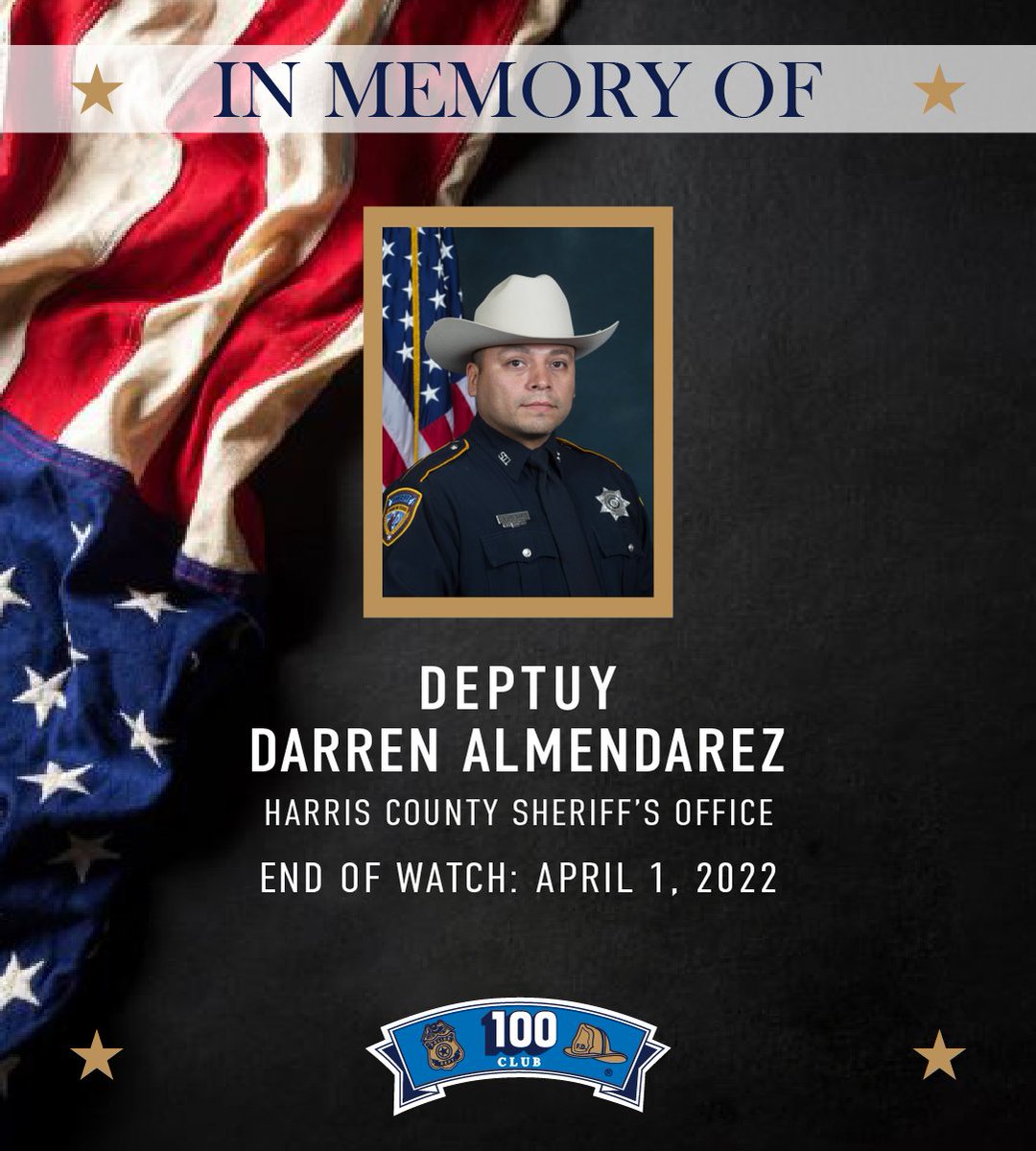 In remembrance of @hcsotexas Deputy Darren Almendarez who was shot and killed in the line of duty. #FortheFallen #HCSO