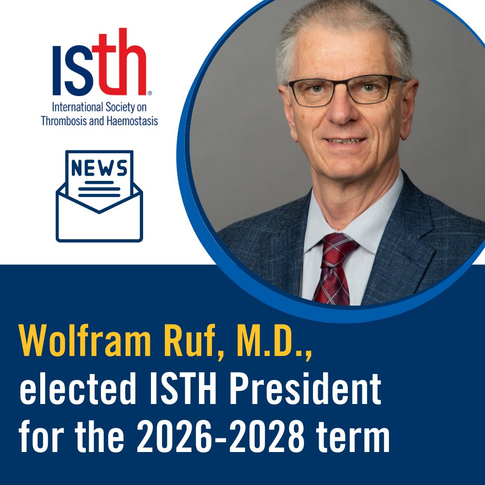 ISTH (@isth) on Twitter photo NEWS: We’re thrilled to announce that Wolfram Ruf has been elected as ISTH President for the 2026-2028 term. Please join us in congratulating him!🎊
<a href="/scrippsresearch/">Scripps Research</a> NEWS: We’re thrilled to announce that Wolfram Ruf has been elected as ISTH President for the 2026-2028 term. Please join us in congratulating him!🎊
<a href="/scrippsresearch/">Scripps Research</a>