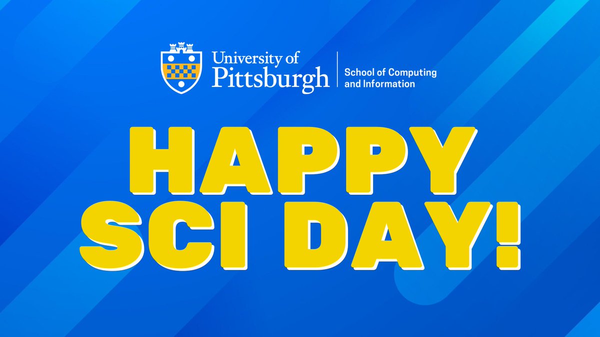 🎉 Happy Pitt SCI Day! Last year, the City of Pittsburgh proclaimed March 31 as SCI Day in Pittsburgh, but we're celebrating today🤩 Stop by the Information Sciences Building & Sennott Square (sixth floor) from 11 a.m. - 1 p.m. for a treat! @PittDINS @PittCompSci @ISPPitt