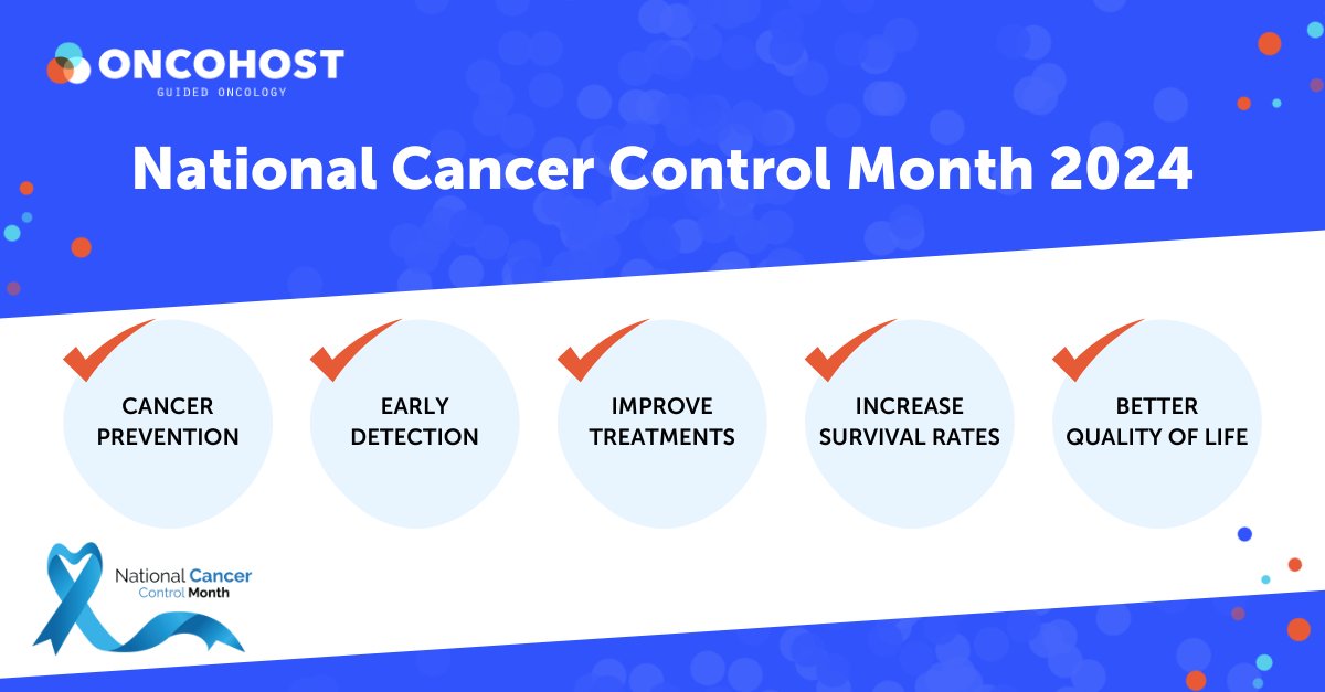 April marks National Cancer Control Month, a time to unite in the fight against this formidable disease. 

Let's raise awareness about prevention, early screening, & ongoing research efforts to conquer #cancer together! 🎗️ 

#CancerControlMonth #CancerPrevention #CancerResearch