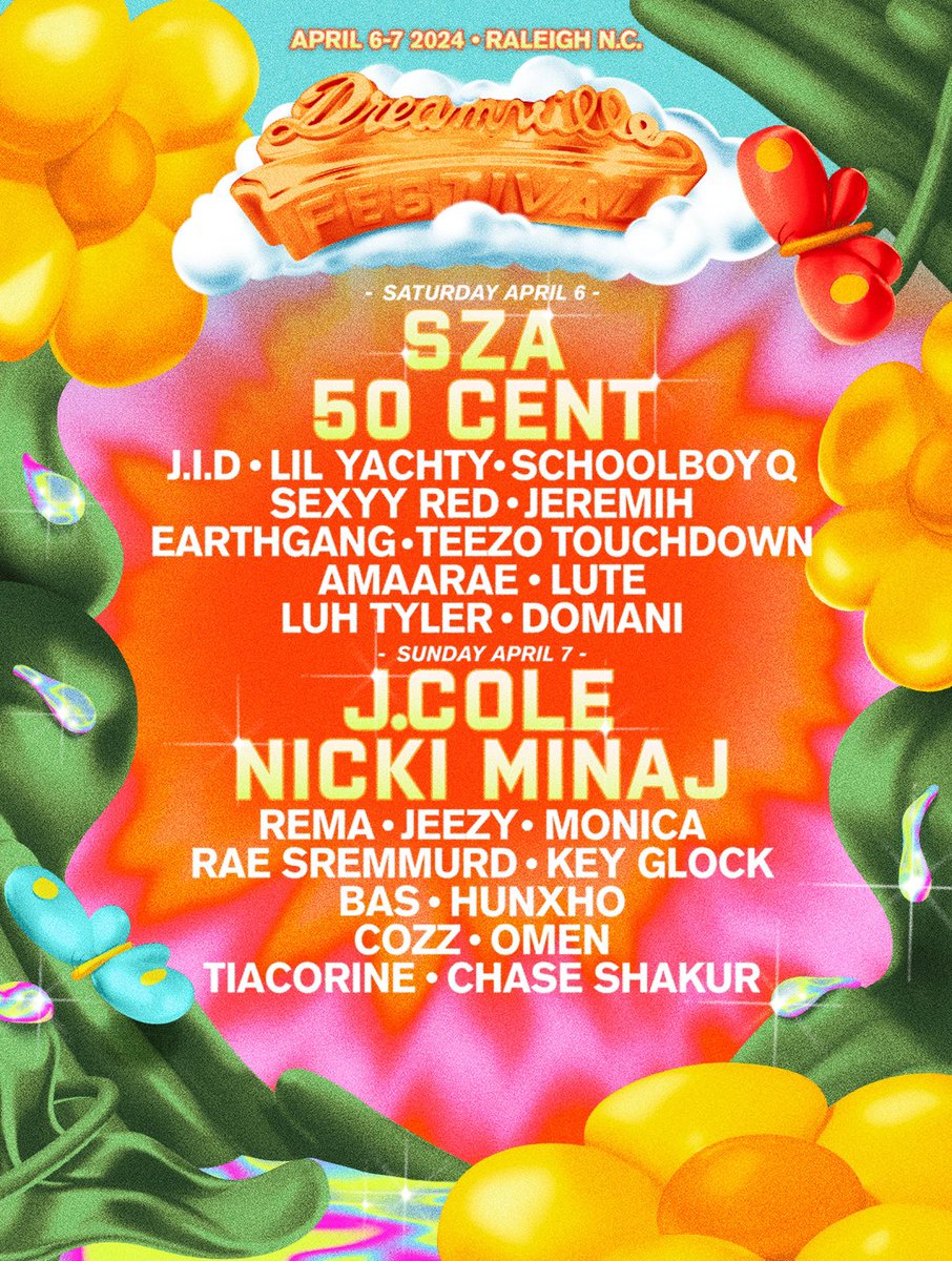 We are excited to share that 50 Cent and Hunxho have been added to the lineup! See you this weekend! 🌻 Due to unforeseen circumstances, Chris Brown and Muni Long are no longer performing at Dreamville Fest.