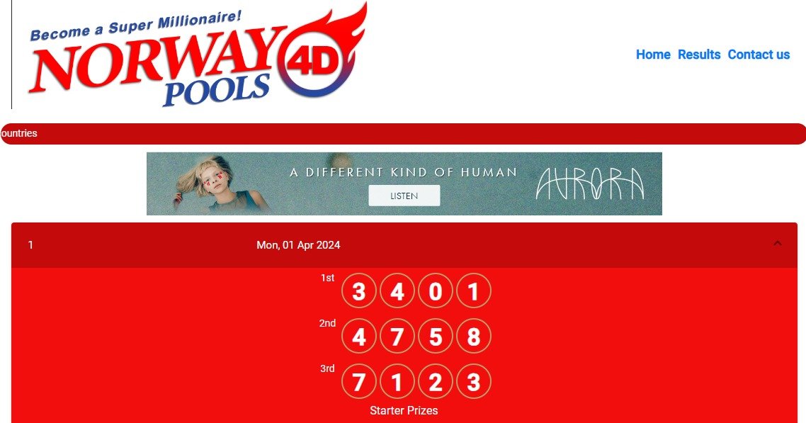 LotrePasang's tweet photo. 🇳🇴 RESULT NORWAY 🇳🇴
🗓 01-04-2024 🗓
🏆 PRIZE 1 : 3401
SHIO : NAGA

Selamat Untuk Para Pemenang 🥳
Salam Jackpot Selalu !

📌Link Alternatif Pasanglotre :
https://t.co/XCaoorUTyP

#pasanglotre #4d #togelonline
 #togel #lotre #jackpot #hasilresult #bandartogelonline https://t.co/ooUpWOzR79