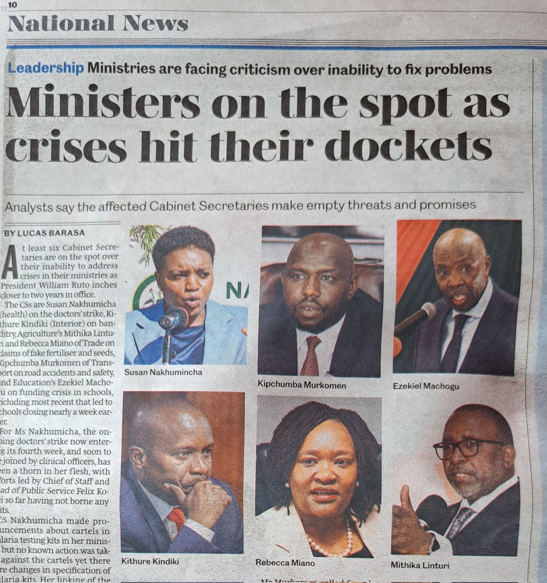 We suffer so much our media's active participation in the chicanery that bedevils our country. Ridiculous headlines like these create the erroneous impression that there are some ministerial dockets that are actually functional