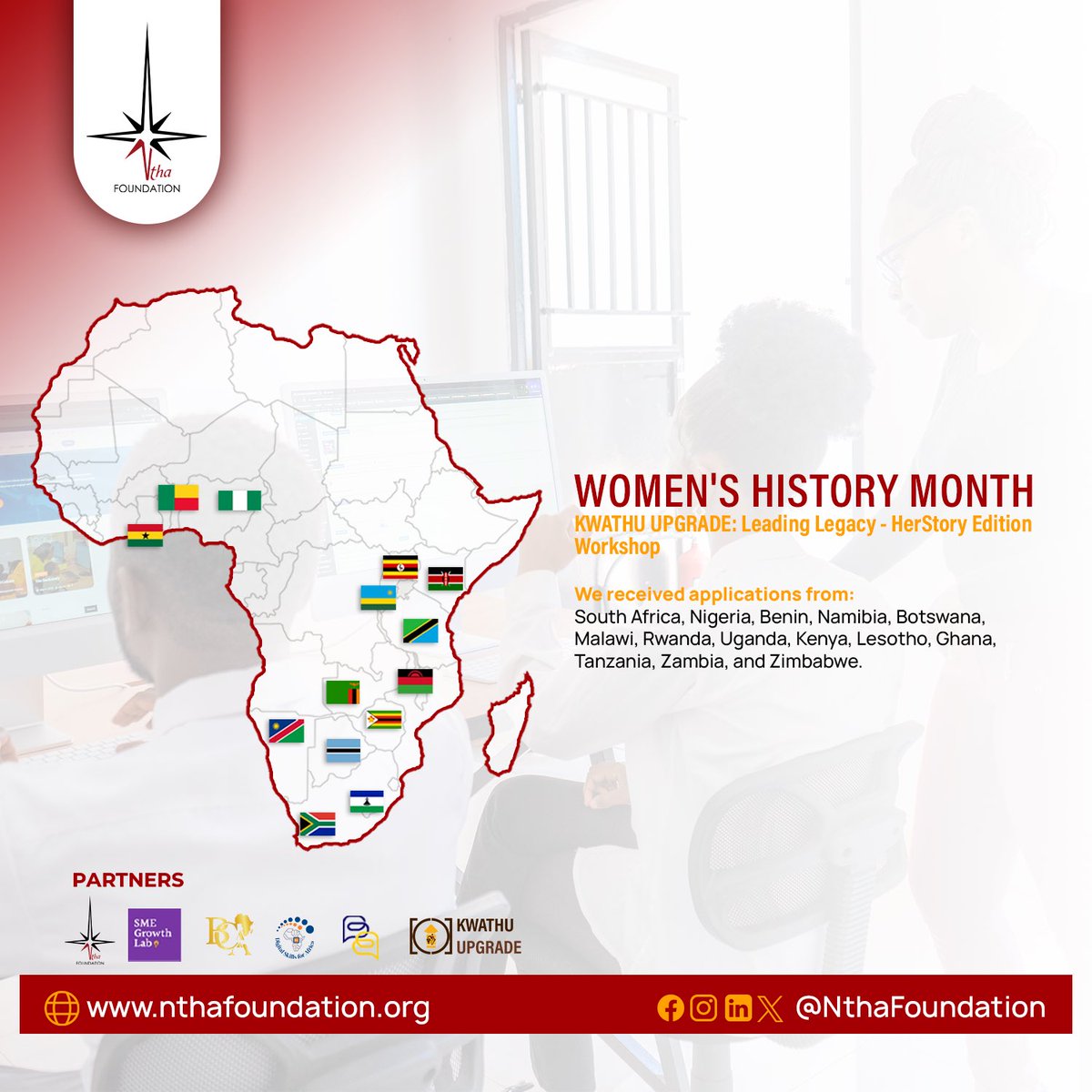As we begin the work of #TakingtheNthaFoundationGlobal — we at the #KwathuKollective (@KwathuKowork), in partnership with @SMEGrowthLab and @Oasis_Brands, through @DS4Africa hosted a workshop for #WomensHistoryMonth 2024. The workshop enrolled 100 ladies from 14 countries.