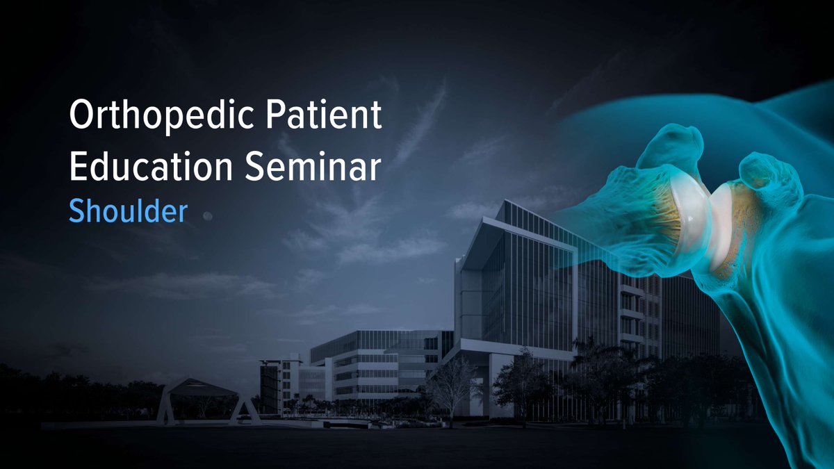 Have shoulder pain? Learn more about what may be causing your shoulder dysfunction during our Orthopedic Patient Education Seminar: Shoulder, Tuesday, April 23, from 9-10 a.m. at the Arthrex global headquarters campus in Naples, FL. Register now: arthrex.info/4at2Wgs