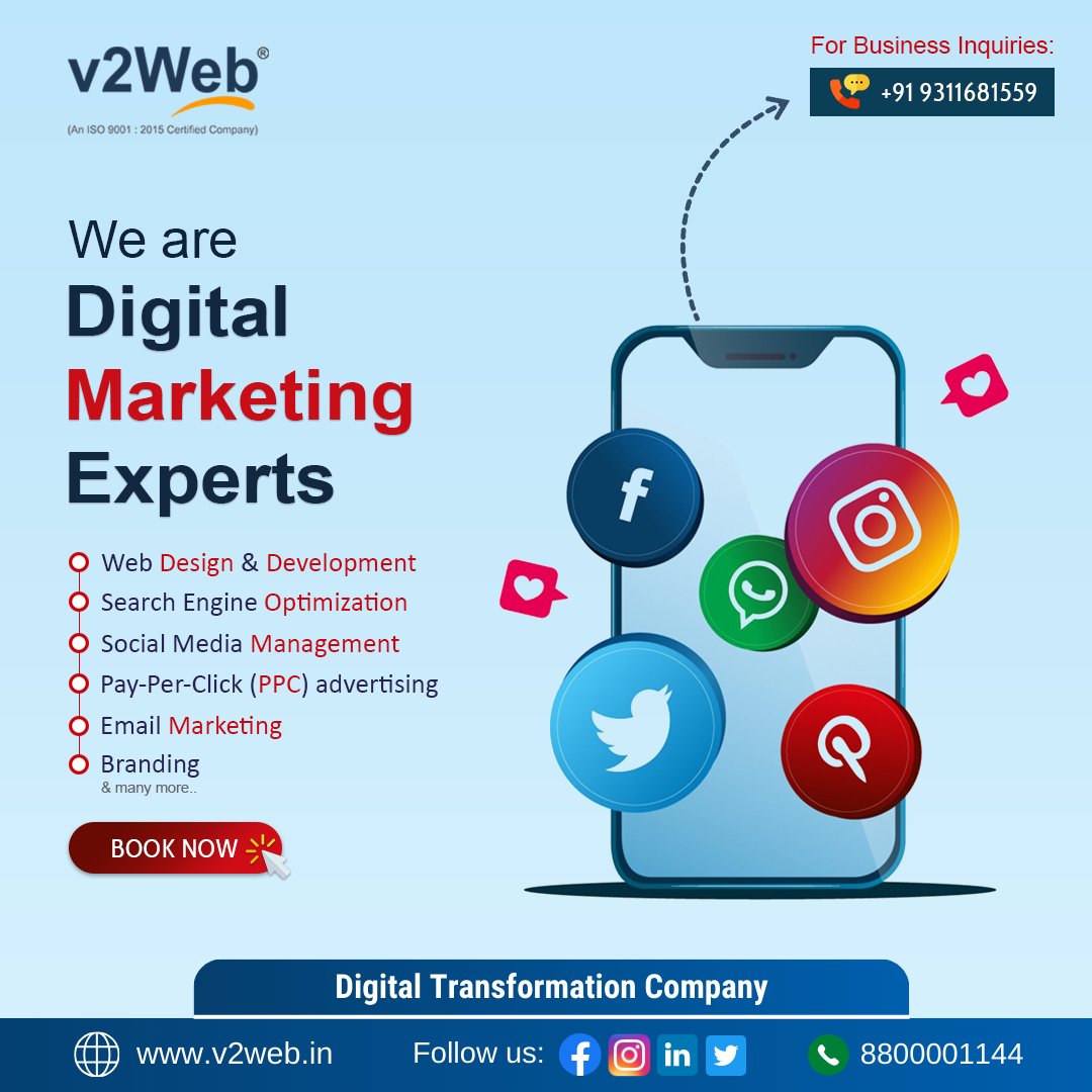 v2webhosting's tweet photo. The #1 Digital Marketing Agency for Small Businesses, Agencies, and Enterprises! 👇👇
.
.
For Business Enquiry 👇👇
📞 𝗖𝗮𝗹𝗹/ 𝗪𝗵𝗮𝘁𝘀𝗔𝗽𝗽:- +91 9311681559
📧 𝗘-𝗠𝗮𝗶𝗹:- sales@v2web.in
👉𝗪𝗲𝗯𝘀𝗶𝘁𝗲 : https://t.co/5fHu2I8WSF
.
.
#digitalmarketingexpert https://t.co/d3GfdentGv