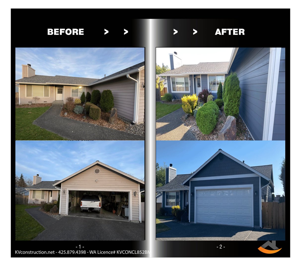 see a total home transformation
Call us today to give your home the upgrade it deserves this Spring!! 💐🌻🌼
#siding #kvconstruciton #sidingreplacement