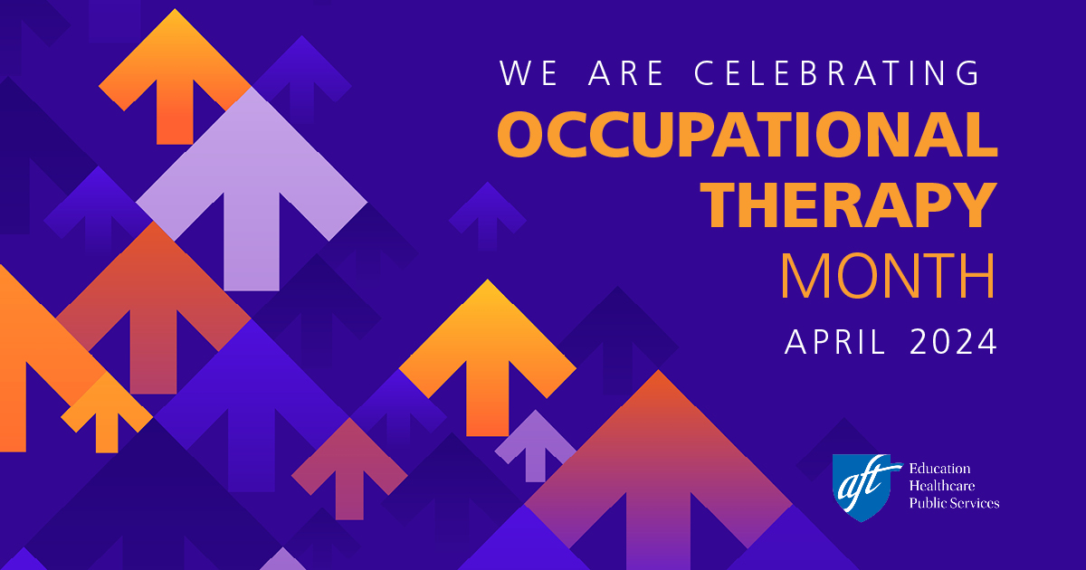 This April, we're celebrating #OccupationalTherapyMonth! Thank you to all of the OTs in schools, hospitals, and communities for helping patients recover and creating real solutions for a better life. @AFTHealthcare