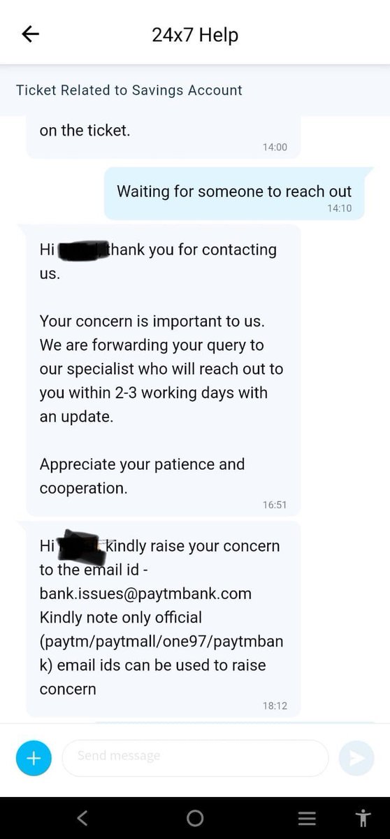 srishti_sj's tweet image. How is one supposed to log their support request for the money they had deposited in PayTM Bank. Who in the end user will have a paytm domain email id? Is this what you call a smooth transition? @Paytmcare @Paytm @PaytmBank @RBI #paytm #paytmsupport #paytmbank @vijayshekhar