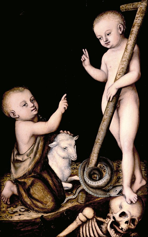 El Niño Jesús vencedor de la Muerte y el Pecado | Lucas Cranach @Museo_Lazaro