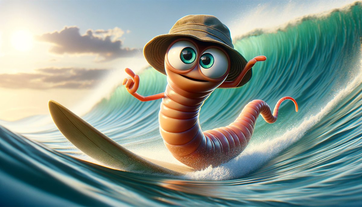 Just a Worm riding the waves 🌊 $WFF #WFF #memecoin