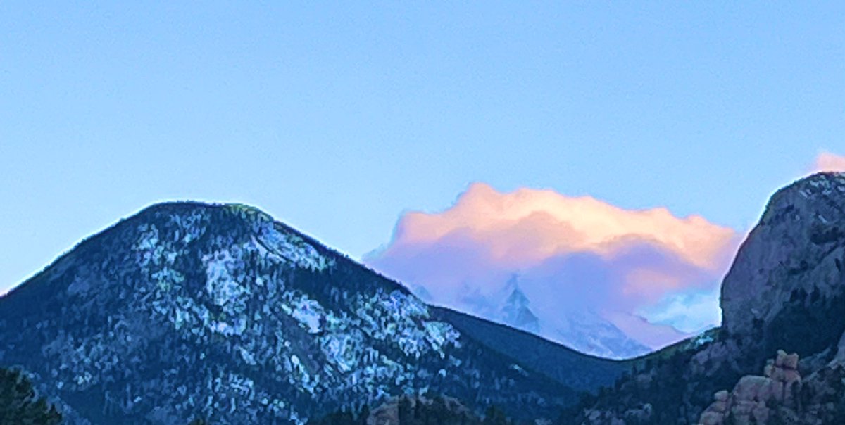 April sunrise .. 
Stormy yet beautiful over the Rockies Have a beautiful day friends . 🏔️❄️🌷
#springtime #RockyMountains
