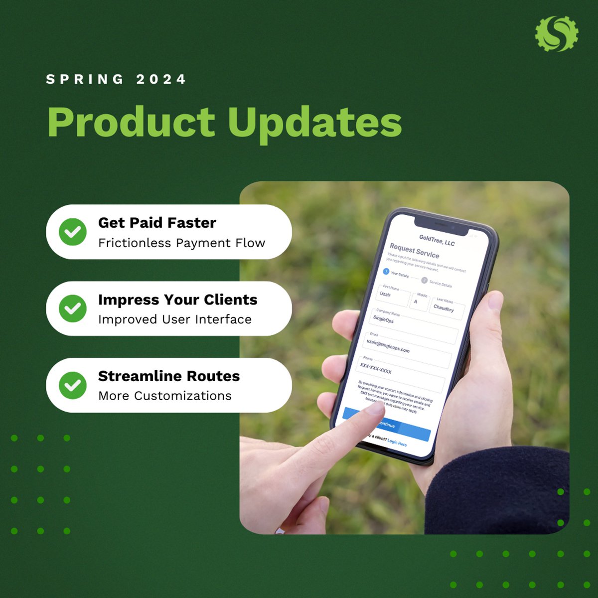 Single_Ops's tweet image. Spring 2024 brings a fresh bloom of updates to SingleOps! We&apos;re thrilled to introduce our latest enhancements.

Get ahead of the busy season before the busy season gets ahead of you! Try SingleOps today! 

#SingleOps #SpringUpdates #EfficiencyRedefined