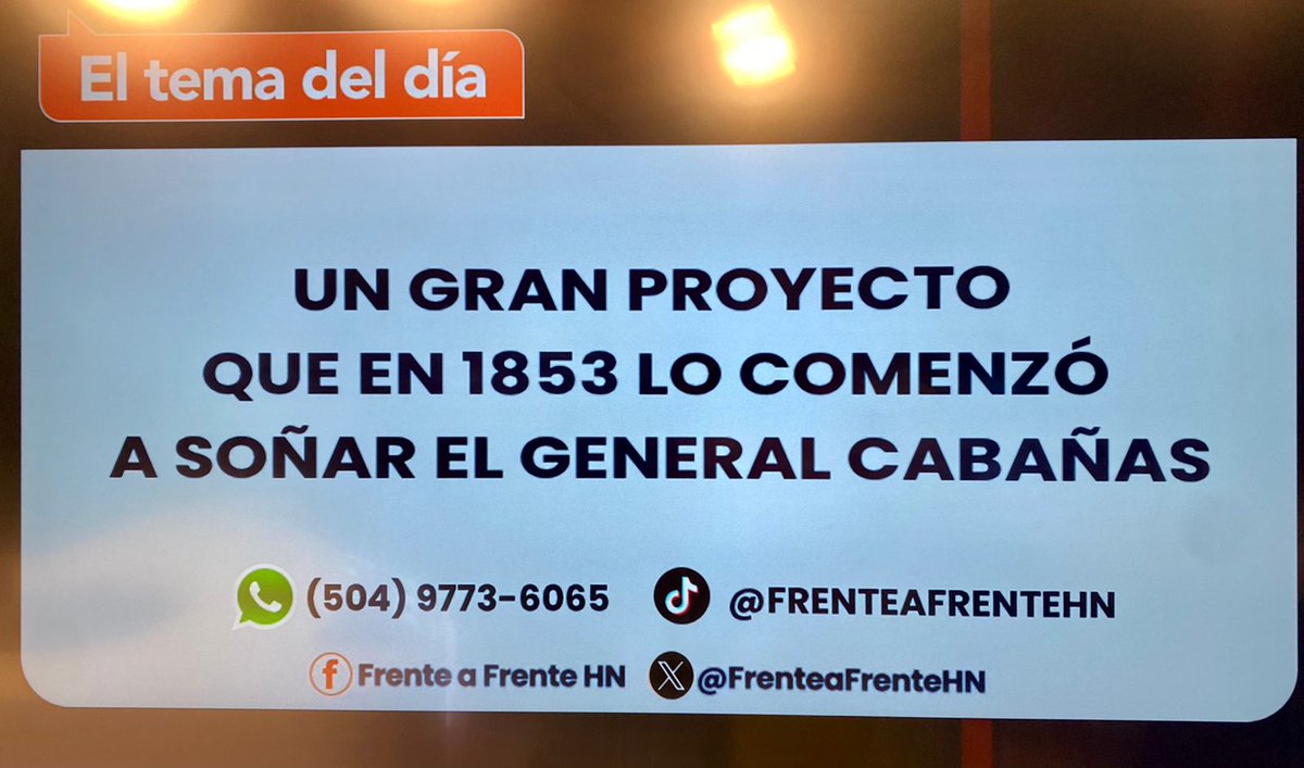 #FrenteaFrente 🔴🗣️Ferrocarril Interoceánico, un gran proyecto que en 1853 lo comenzó a soñar el general Cabañas. EN VIVO: televicentro.com/envivo/3c16c77…