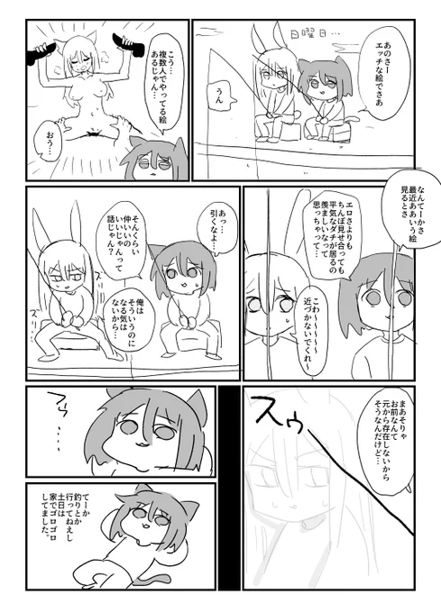 週末友人と釣りに行った時の漫画です。 