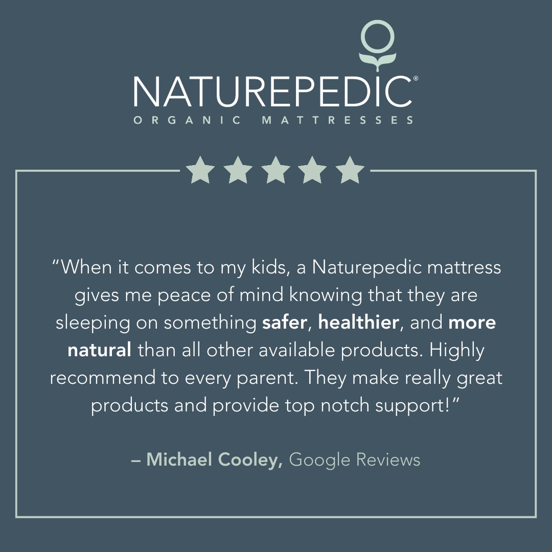 Safer, healthier, more natural 🌿 🌱 Craft your very own certified organic and non-toxic sleeping space with Naturepedic's products – explore more for baby, kids, adults and pets on our website! #review #organic #organicliving #5starreview