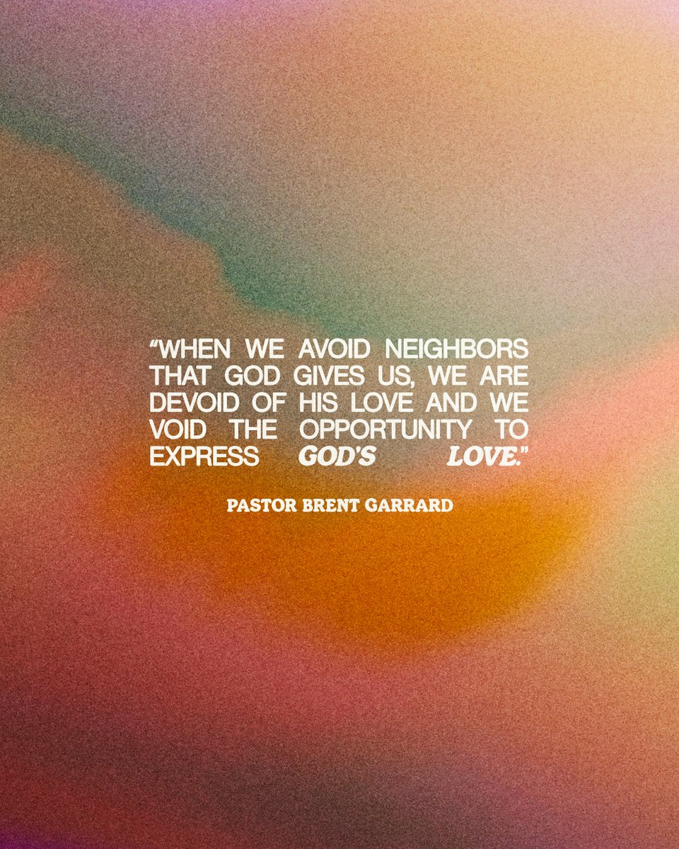 When we avoid neighbors that God gives us, we are devoid of His love and we void the opportunity to express God's love. #godslove #godsloveneverfails #godsunconditionallove