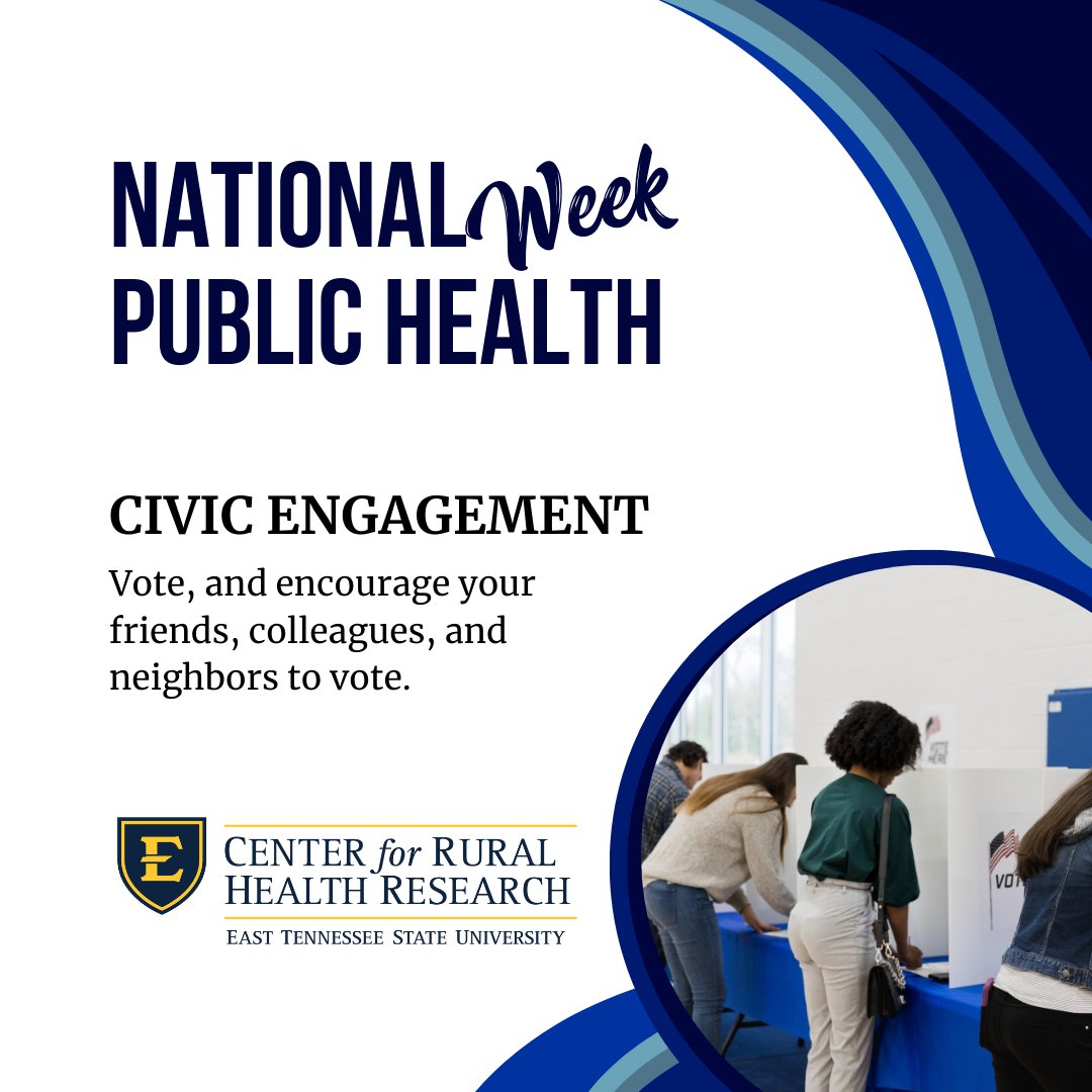 DYK? A recent analysis of civic engagement and state health outcomes showed that public health outcomes are better in states where people are more civically engaged. #RegisterToVote #PublicHealthWeek